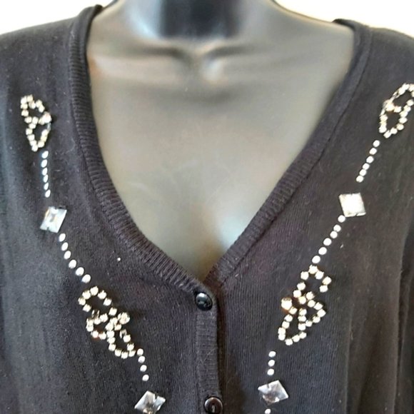 NONPATEIL | Women's Sweater Knit Cardigan Black Size Small - Picture 3 of 8